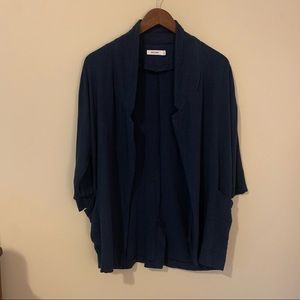 Mod Ref Navy Blue Open Front Cardigan, Size Small